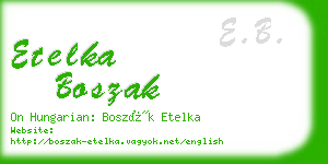 etelka boszak business card